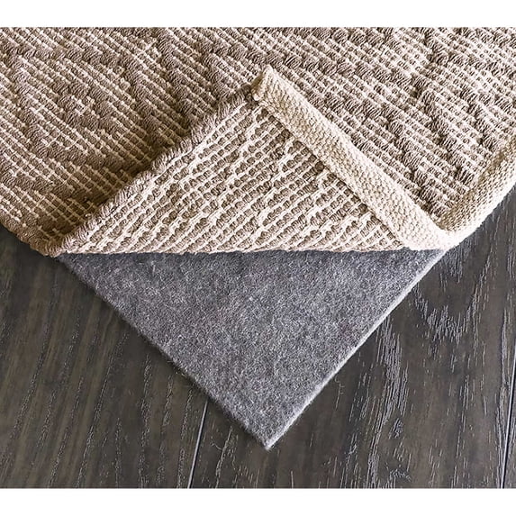 Thick Grey Non-slip Noise-reducing Rug Pad for Hardwood Floors 2' x 12' 10' Runner,12' Runner