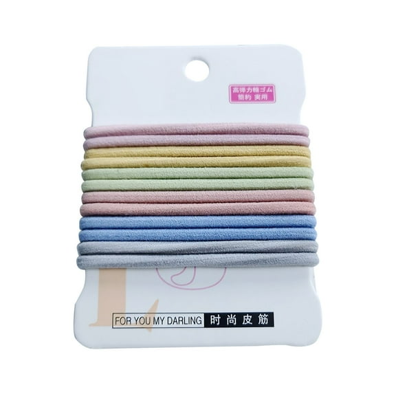 Thick Hair Ties Ponytail Holders Stretch Hair Bands for Women - 12pcs Quality Hair Accessories