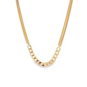 Thick Half Cuban Half Snake Chain Necklace / Bracelet F102BI536