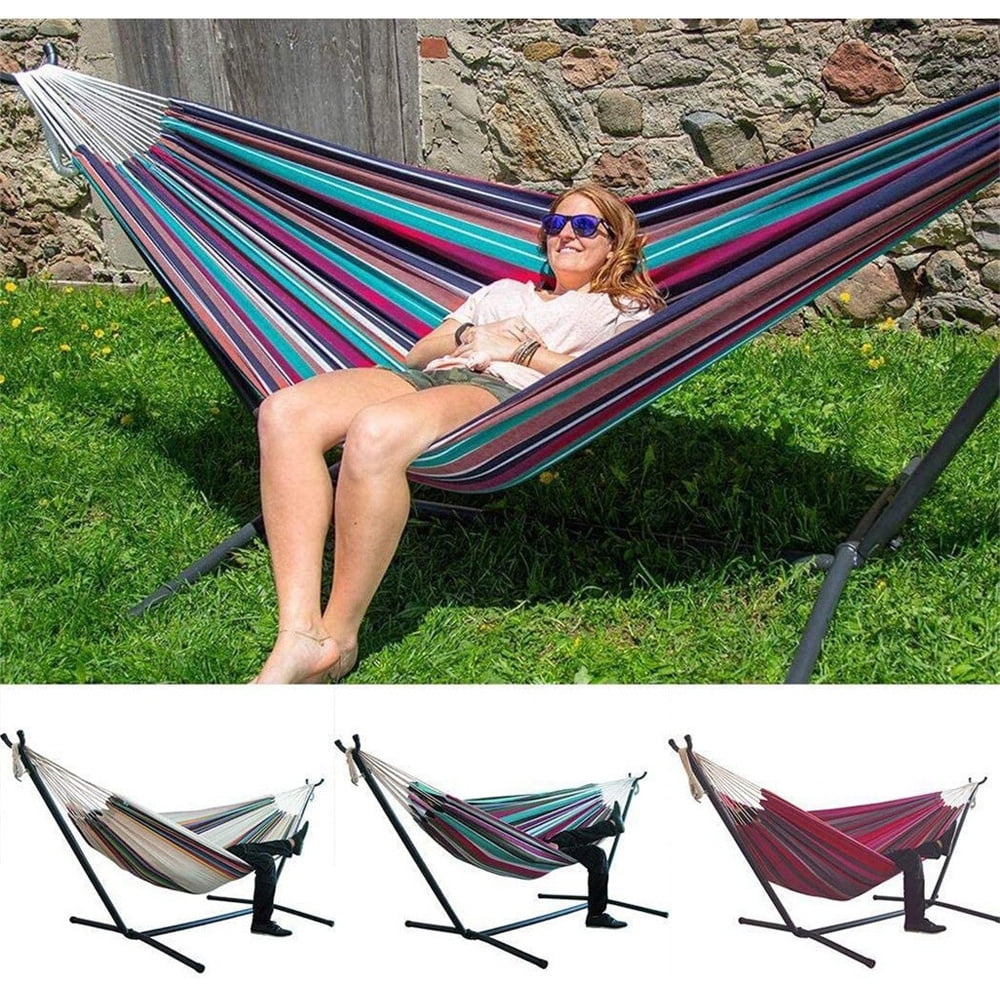 Thick Hammock, Comfortable and Durable Striped Hammock Without