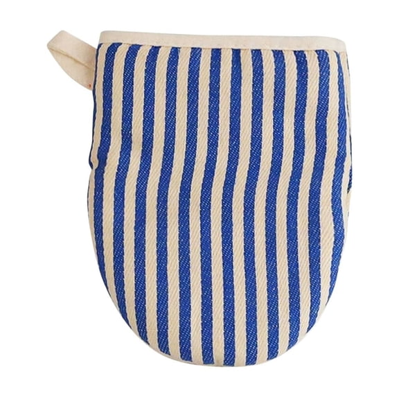 Thick Heat Resistant Oven Gloves Non-Slip Grip Kitchen Mitts For Hot Pot Cookware Baking Pans Home BBQ Grilling Safety(Blue)