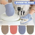 thumbnail image 1 of Thick Heat-Resistant Oven Mitt with Gripping Surface for Baking Pans and Hot Pots Protective Cotton Kitchen Glove with Hanging Loop, Black, 6x7 Inch, 1 of 3