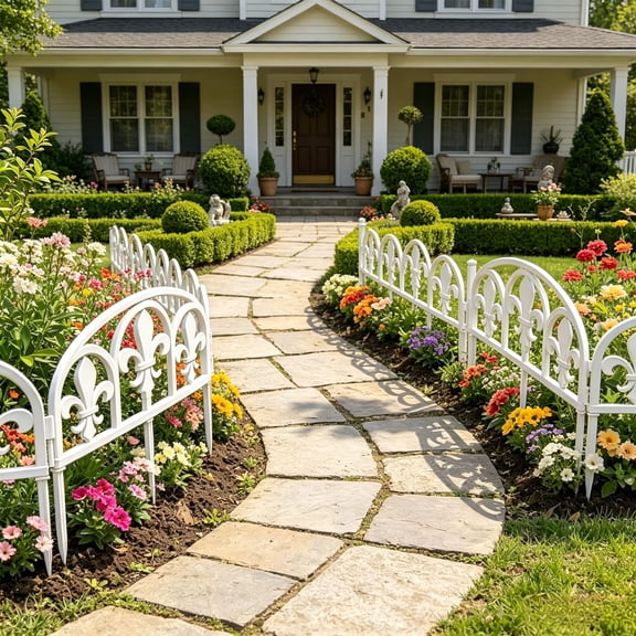 Thick Heavy Duty Fencing for Courtyards Gardens Lawns and Flower Beds, Rustproof Metal Landscape Edging, Decorative Yard Border for Home Outdoor Decor, Easy Install