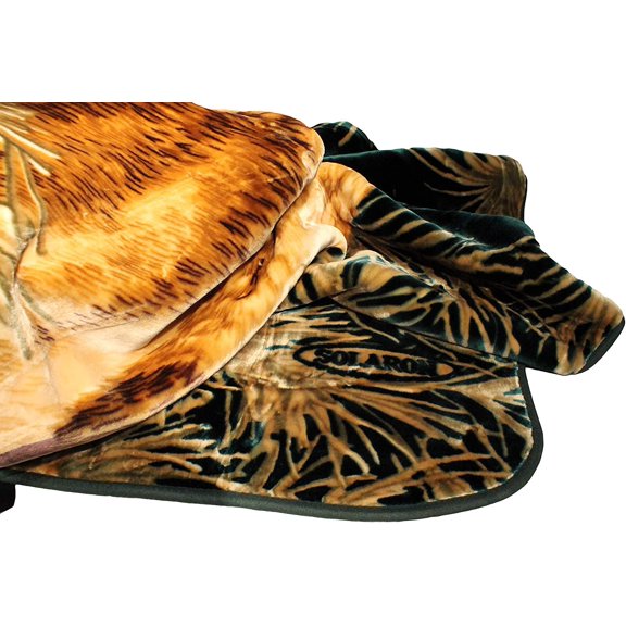 Thick Heavy Weight Ultra Silky Soft Mink Reversible Blanket for Bed Comforter   Size Deer Green