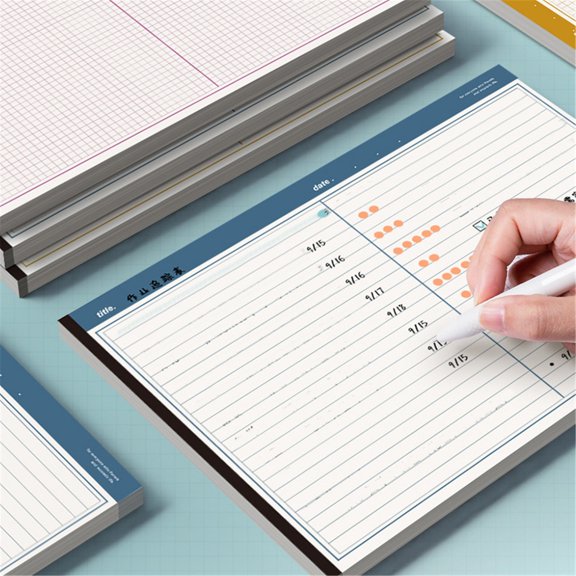 Thick High Density Coated Paper No Ink Bleed Horizontal Tearable B5 Writing Pad, 20 Sheets 40 Pages, Yellow