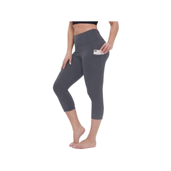 Thick High Waist Yoga Pants with Pockets, Tummy Control Workout Running Yoga Leggings for Women