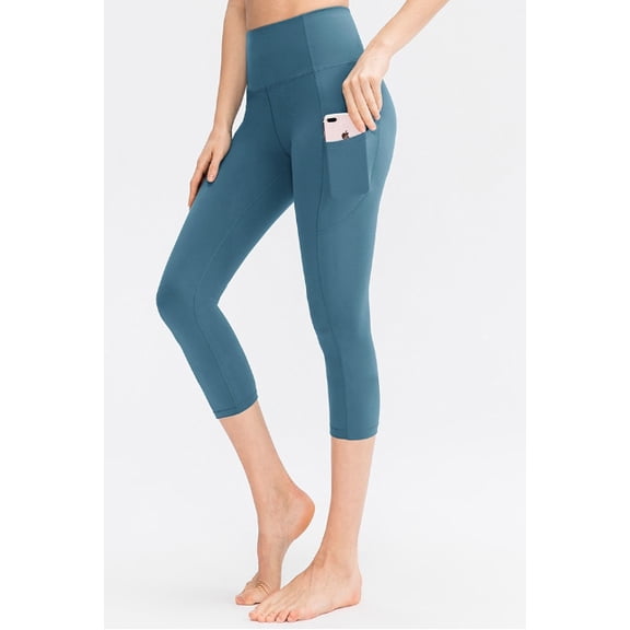 Thick High Waist Yoga Pants with Pockets, Tummy Control Workout Running Yoga Leggings for Women