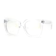 thumbnail image 1 of Thick Horned Boyfriend Frame Blue Light Blocking Computer Glasses Clear, 1 of 4