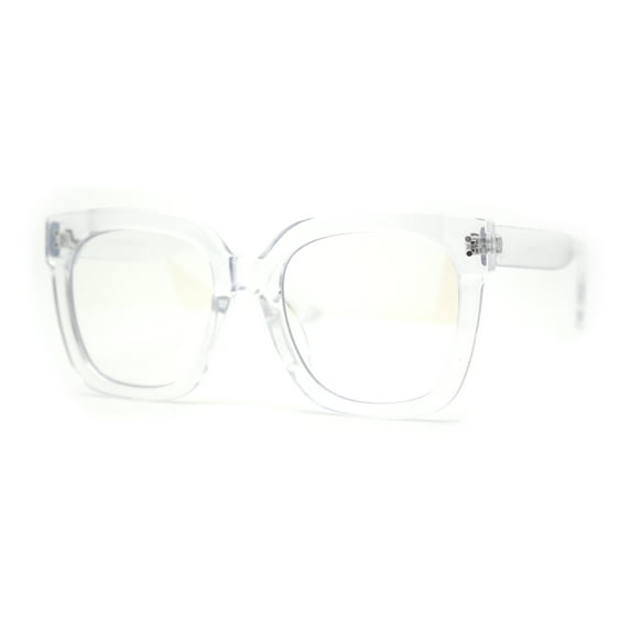 Thick Horned Boyfriend Frame Blue Light Blocking Computer Glasses Clear