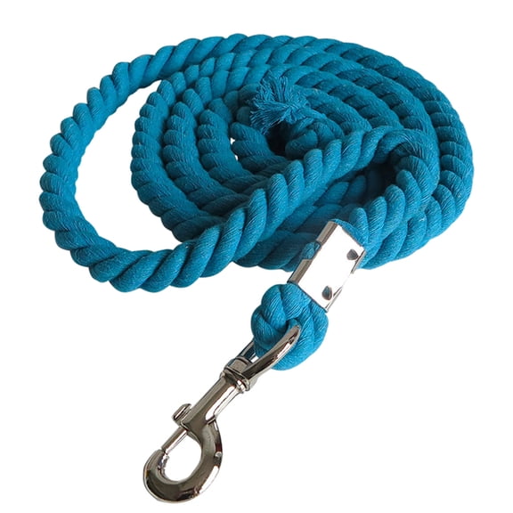 Thick Horse Leading Rope Cotton Weave Equestrians Rein Halters Braided Cotton Horse Leading Rope with Swivels Buckles
