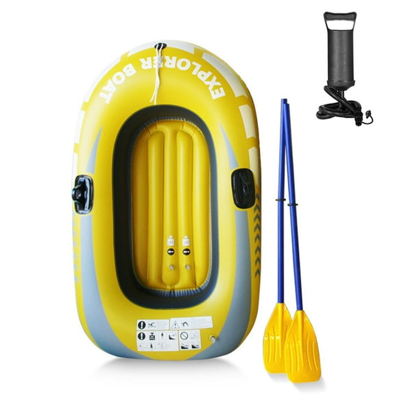 Thick Inflatable Canoe Fishing Boat Portable PVC Kayak with Pump