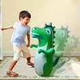 thumbnail image 1 of Thick Inflatable Dinosaur Tumbler Toy for Kids, Soft PVC Bounce Back Dinosaur Punching Bag for Indoor Decompression Fighting Exercise, Interactive Coordination Play Toy,Green, 1 of 6