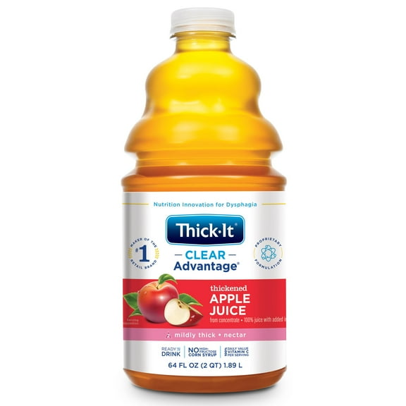 Thick-It Clear Advantage Thickened Beverage Apple Nectar Consistency 64 oz. Bottle 4 Ct
