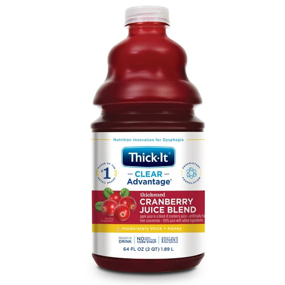 Thick-It Clear Advantage Thickened Beverage Cranberry 64 oz. Bottle 4 Ct