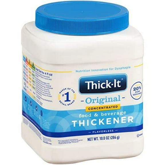 ThickIt Original Food & Beverage Thickener, 10oz Canister Powder for Dysphagia Diets, Instant, Unflavored