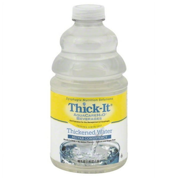 Thick-It Clear Advantage Mildy Thick Water, Nectar, Ready-to-Drink, Digestible Swallowing Aid, Hydration on the Go, No Mixing Needed, 64 oz Bottle