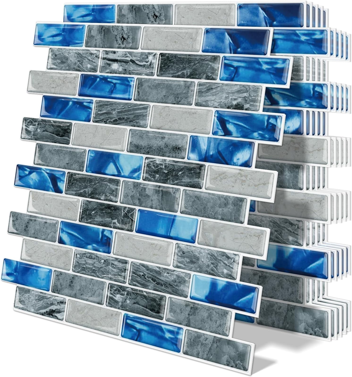 Thick Kitchen Backsplash Tile Peel and Stick 12