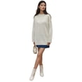 thumbnail image 1 of Thick Knit Crew Neck Long Sweater, 1 of 5