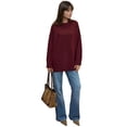 thumbnail image 1 of Thick Knit Crew Neck Long Sweater, 1 of 6