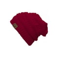 thumbnail image 1 of Thick Knit Soft Stretch Beanie Cap - Red, 1 of 3