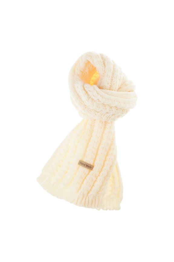 Thick Knitted Scarf for Most Ages Unisex Design Long Muffler Color Lightweight Comfortable Neck Warmer