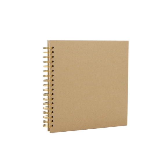 Thick Kraft Paper Spiral Bound DIY Photo Album 8 Inch 20 Sheets 40 Pages Scrapbook for Memory Keeping Drawing Crafting Projects