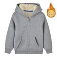 thumbnail image 1 of Thick Lamb Wool Hooded Pullover Outerwear for Girls Winter Casual Warm Big Kids Coats and Jackets, 1 of 7