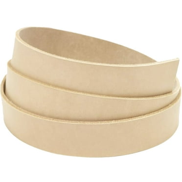 Thick Leather Strip Vegetable Tan Import Cowhide 11-12 oz / 4mm-4.8mm 1-1/2"x60" Perfect for Leather Crafting Tool Belts, Straps, Harnesses Full Grain Leather
