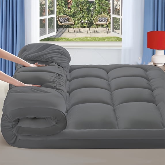 Thick Mattress Topper Pad, Pillow Top Mattress Topper, Ultra-soft Quilted Cooling Mattress Protector, Suitable for 8-24 Inch Deep Mattresses