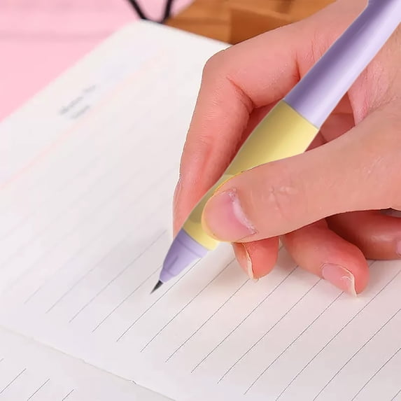 Thick Mechanical Pencil with Refills, Posture Correction Automatic Pencil for Beginners, Comfort Grip Handwriting Training Pencil, 0.9mm Lead