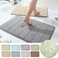 thumbnail image 1 of Thick Memory Foam Bath Mat with Non-Slip PVC Backing, Super Absorbent Soft Bathroom Floor Mat for Shower, Tub, and Toilet, 1 of 2