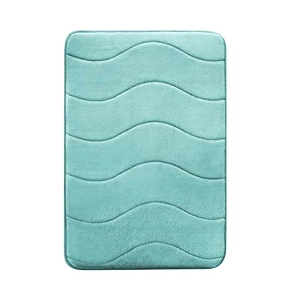 Thick Memory Foam Bath Rug - Soft Absorbent Velvet Bathroom Mat, Machine Washable, Non - Slip Dots for Shower Floor, Ideal for Living Room, Bedroom, Kitchen, and Bathroom Décor,Green
