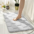 thumbnail image 1 of Thick Memory Foam Bath Rug, Soft Velvet Bathroom Mat, Super Absorbent and Non Slip Carpet, Machine Washable Bathmat for Bathroom, Tub Side, Sink, Bedroom and Home Decoration, 1 of 7