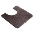 thumbnail image 1 of Thick Microfiber U-Shaped Toilet Rug Non-Slip Bath Mat Highly Absorbent Bathroom Decor Accessories Coffee, 1 of 5