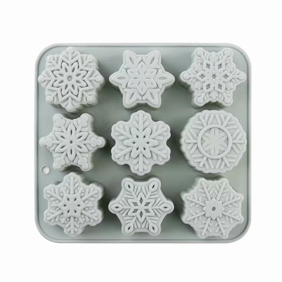 Thick Non-Stick Silicone Snowflake Mold for Baking and Crafts - Perfect for Holiday Desserts and Candles