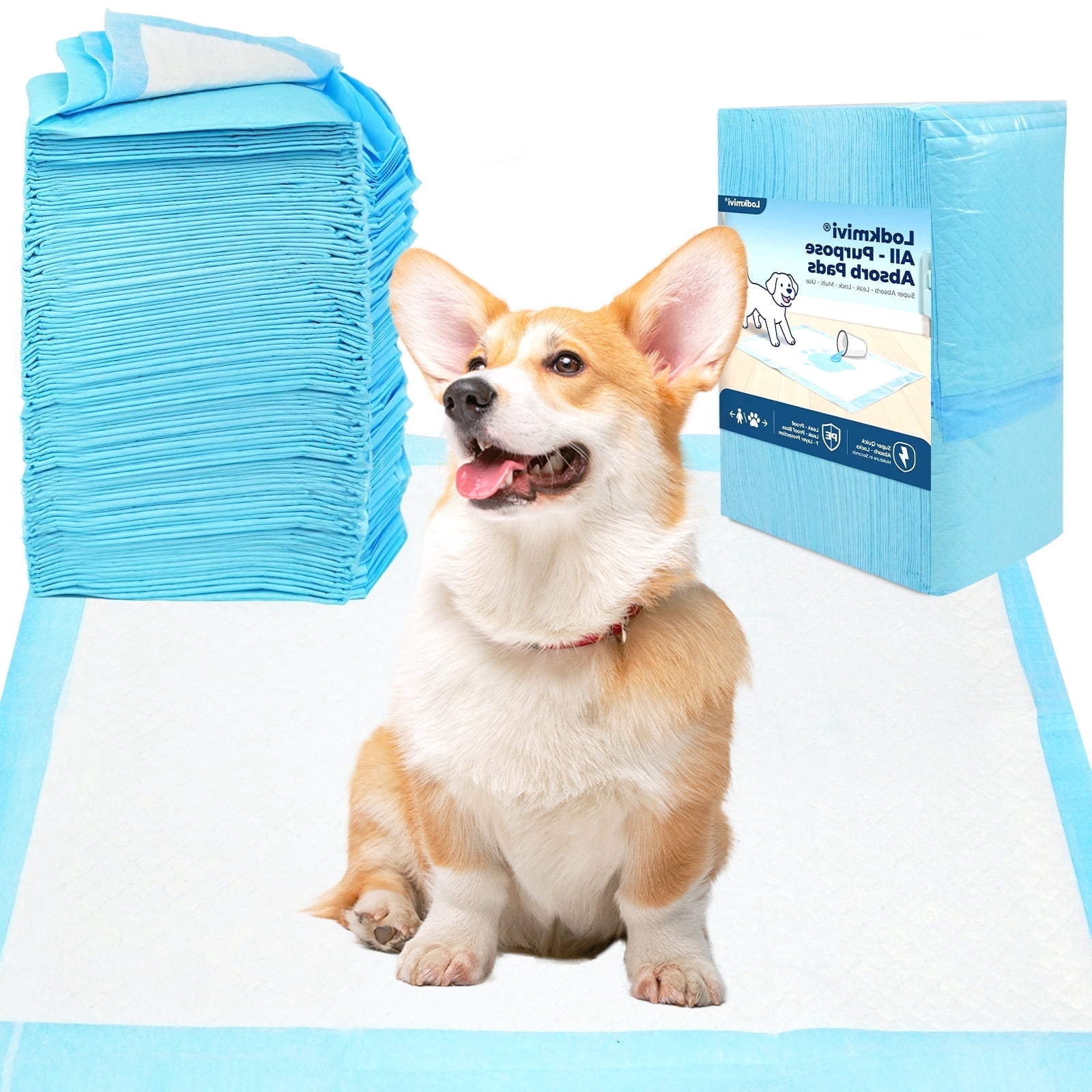 Disposable Dog Training Pads 13" x 17.7" (33x45 cm) - Leak-Proof and Odor Lock Pet Pads for Dogs