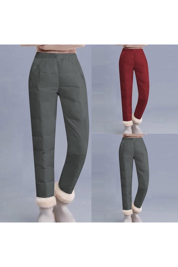 Thick Oversized Pants for Women, Mid Waist Straight Leg Trousers, Corduroy Wide Leg Lounge Pants, Casual Daily Work Office Slacks, Winter Warm Gifts for Women | Sopatenor,Wine XL