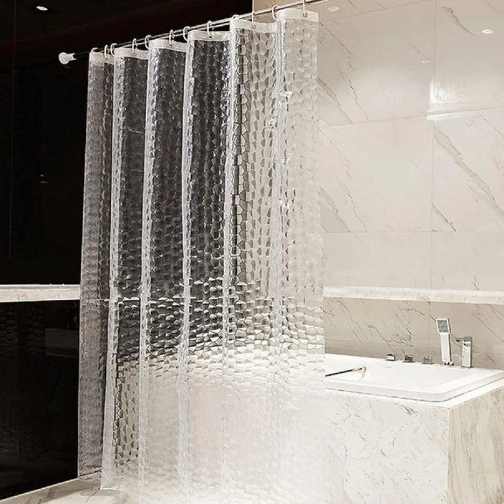 Thick PEVA Water Cube Shower Curtain Waterproof Transparent Lining ...