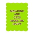 thumbnail image 1 of Thick PVC Colorful Mahjong Shuffle Cards with Wavy Fan Shaped Edges, Cute Mahjong Accessories Set of 4 with Funny Sayings, Game Night Party Supplies for Adults,Fluorescent Green, 1 of 2