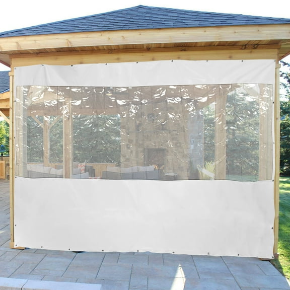 Thick PVC Rainproof Tarpaulin, 8x13ft, Durable & Long-Lasting, High Light Transmittance, Waterproof & Thermal Insulated, Ideal for Porch, Patio, Camping & Storage