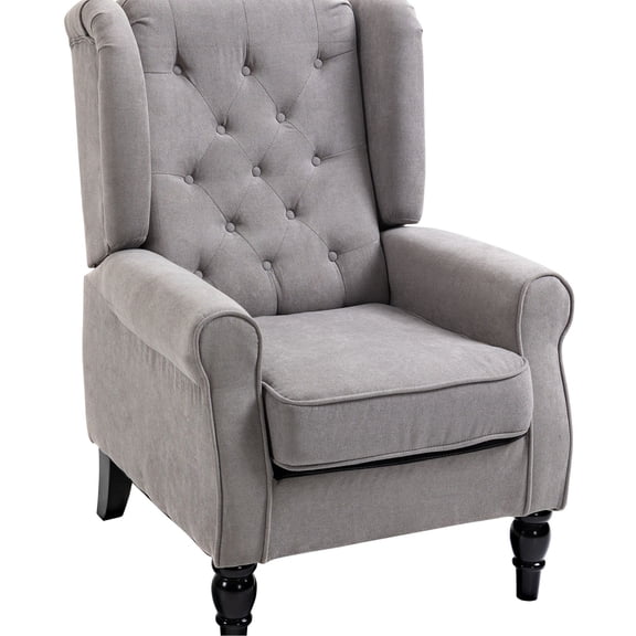 Thick Padded Grey Chair - Spring-Supported Comfort - Home Office Use - Great Relaxation