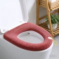 thumbnail image 1 of Thick Padded Toilet Seat Cushion with Handle, Universal Fit Soft Warm Cover for Winter, Removable Washable Non-Slip Bathroom Seat Pad, 1 of 5