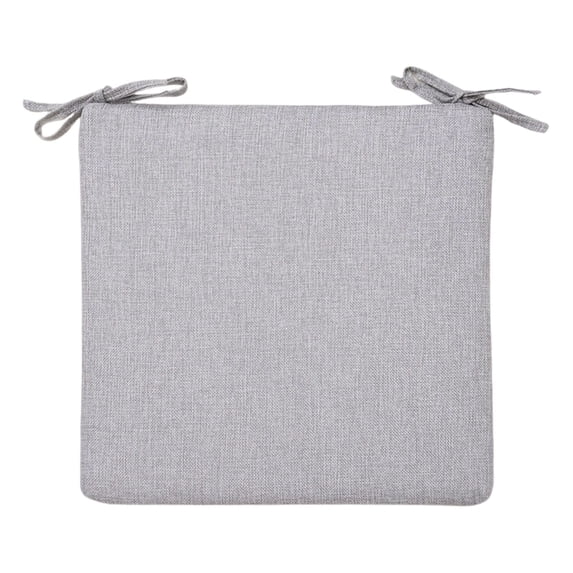 Thick Padding Garden Chair Seat Cushion, Outdoor Patio Dining Cushion With Ties, 15x15 Inch Durable Strap Replacement (Gray ,40*40CM)