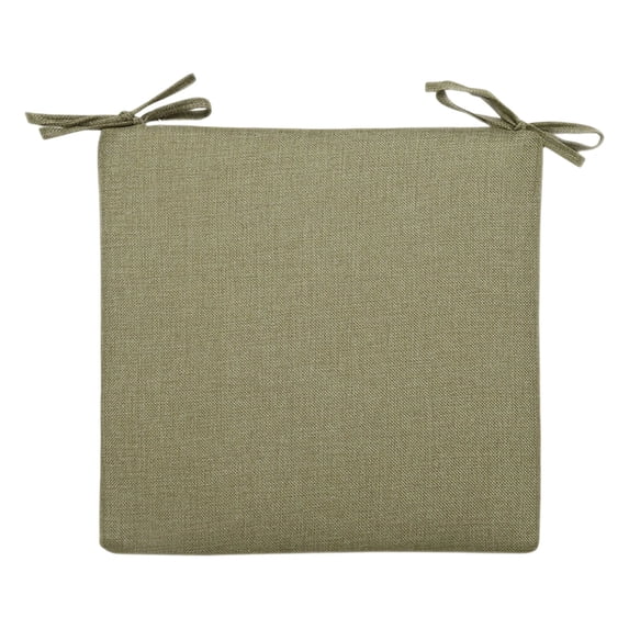 Thick Padding Garden Chair Seat Cushion, Outdoor Patio Dining Cushion With Ties, 15x15 Inch Durable Strap Replacement (Green ,40*40CM)