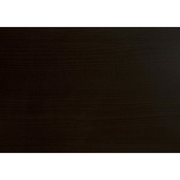 Thick-Panel Espresso Desktop with Black Metal Legs | Perfect for Home Workspace | Benefit from Visual Appeal and Sturdy Support