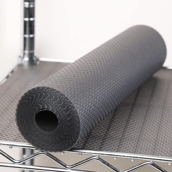 Thick Pantry Shelf Liner 16 inch Wide: Standard Size (16 by 360 Inch) Wire Shelf Liner - Waterproof, Heavy Duty, Easy to Cut, Plastic Kitchen Drawer Liner, Transparent Grey