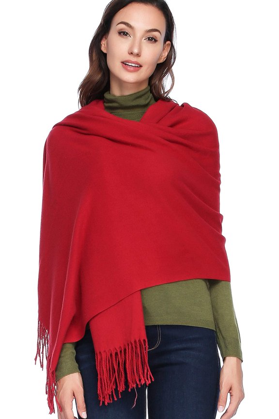 Thick Pashmina Shawl Wraps -  Soft Winter Warm Scarves Travel Blanket for Women