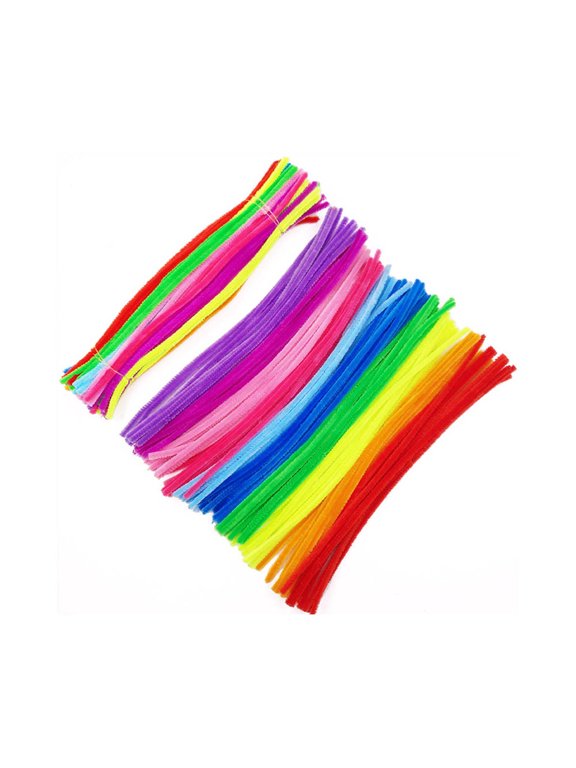Thick Pipe Cleaners Crafts Supplies 100Pcs Assortment Chenille Stems for Arts and Craft Projects Creative DIY Decorations