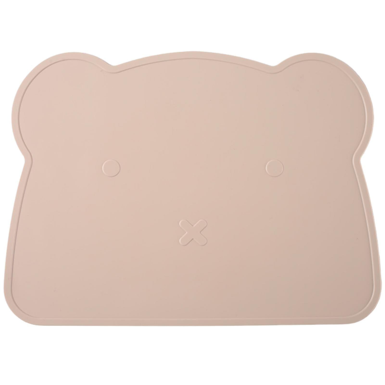 Thick Placemat Cute Bear Shape Silicone Placemat Heat Insulation Anti