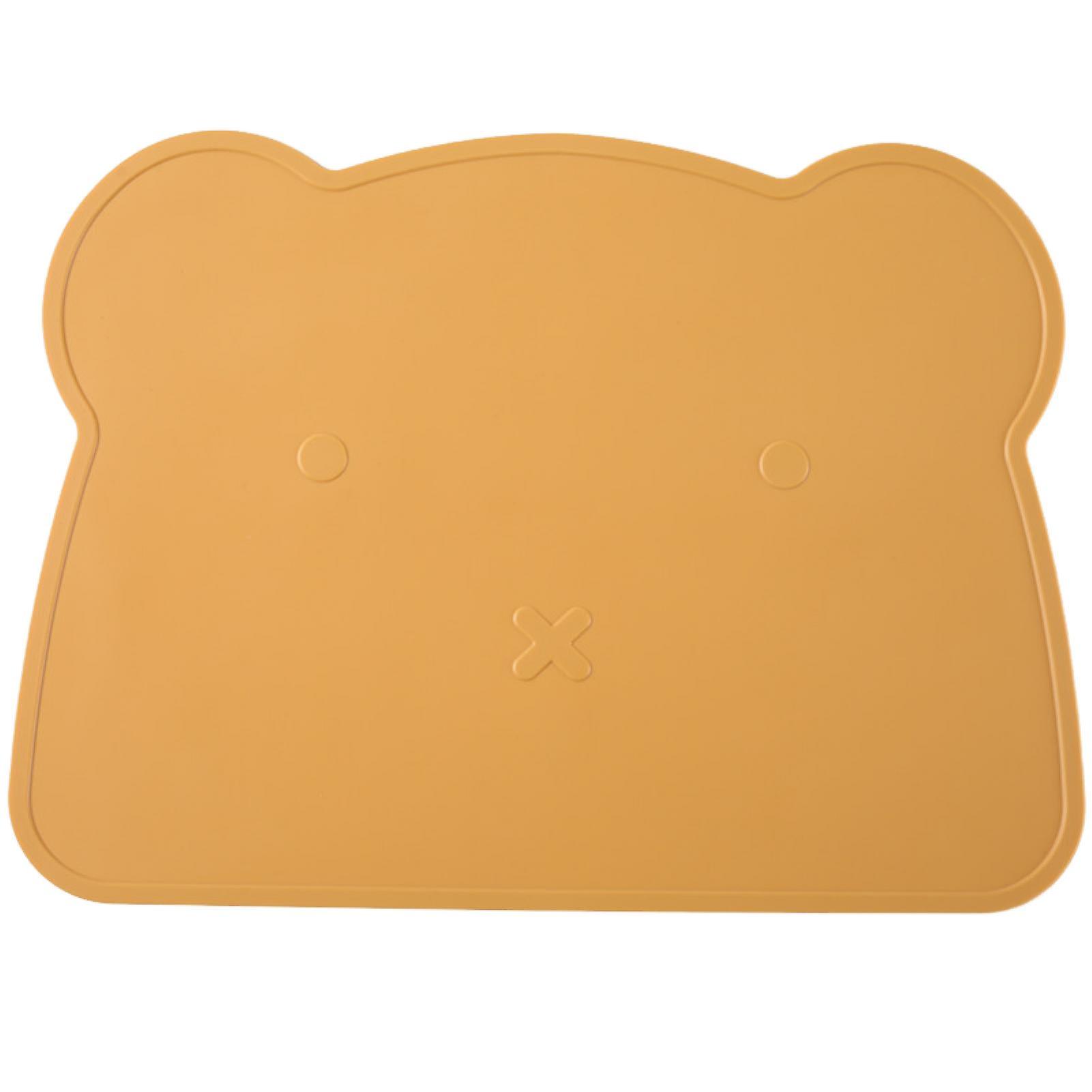 Thick Placemat Cute Bear Shape Silicone Placemat Heat Insulation Anti